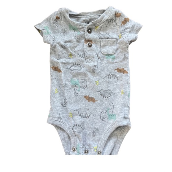 CARTERS DINOSAUR 3 PIECE SET. JACKET, ONESIE AND LEGGING. - Picture 3 of 4